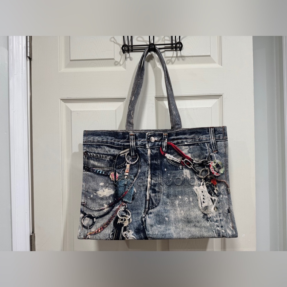 Acne studios Trompe L'oeil Cotton-Canvas Tote Bag $1063 NEW without tags - Picture 15 of 15